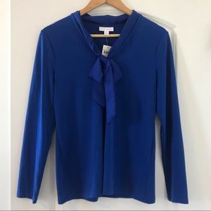 NWT Macy’s Charter Club Royal Blue Blouse (S)